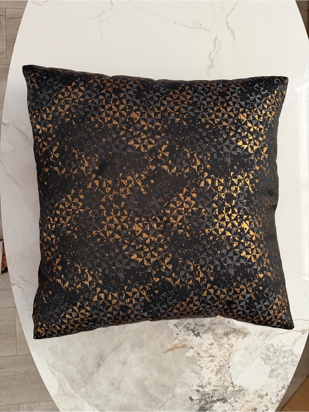 Black and Gold Decorative Throw Pillow - Home Accents